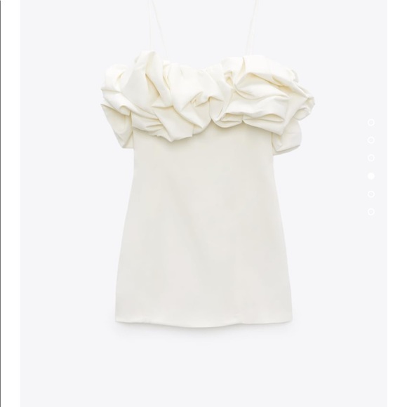 Zara Dresses & Skirts - Zara Cream Ruffle Strap Dress - ✨ Bloggers Fav!